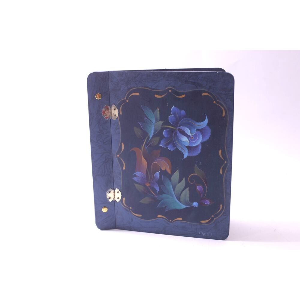 Wooden Cover, Binder, Floral Design, Office, School, Keepsake, ~ 250605-WH 316